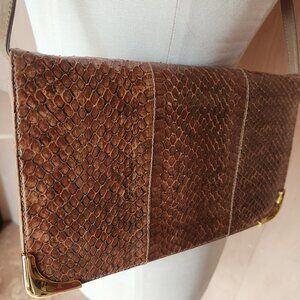 Vintage Snake Skin Clutch/Shoulder Bag